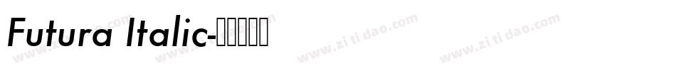 Futura Italic字体转换